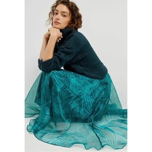 Maeve Anthropologie Winnie Organza Skirt and slip